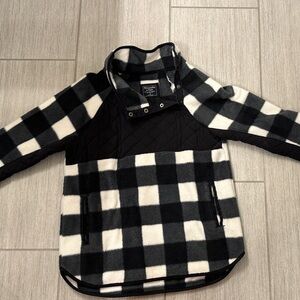 Abercrombie & Fitch Black and White Quilted Pullover